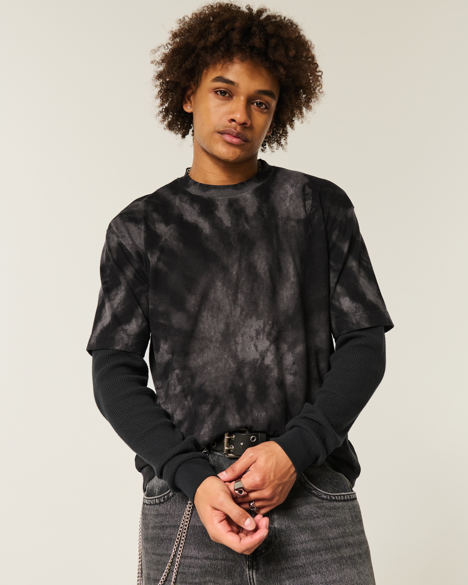 Boxy Heavyweight Washed Cotton Crew T-Shirt