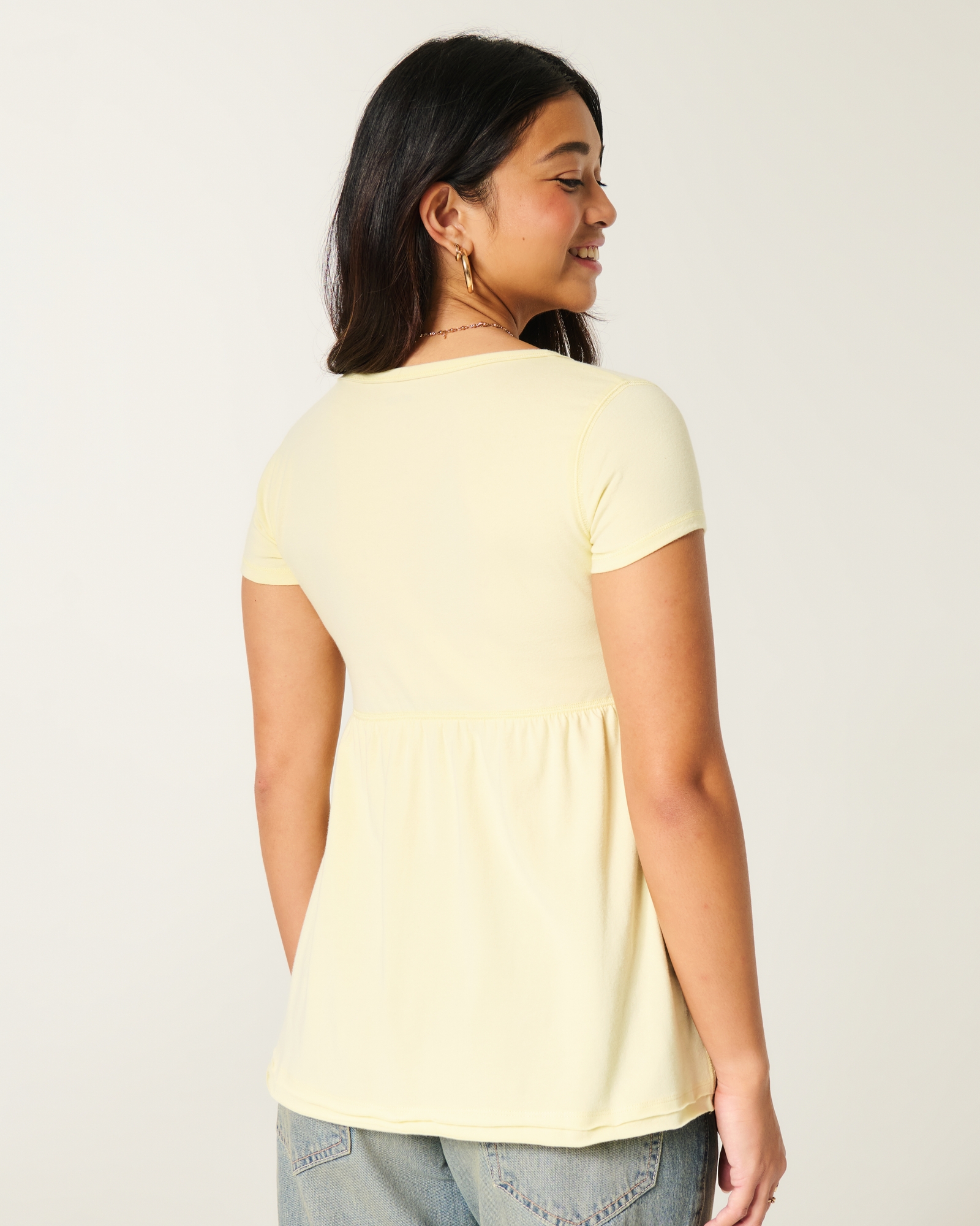 Easy Short-Sleeve Babydoll Top