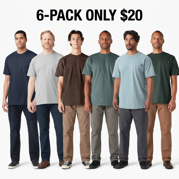 Men's Heavyweight Short Sleeve Pocket T-Shirt, 100% Cotton