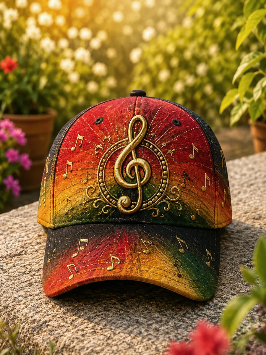 Black Jazz-Inspired Casual Baseball Cap