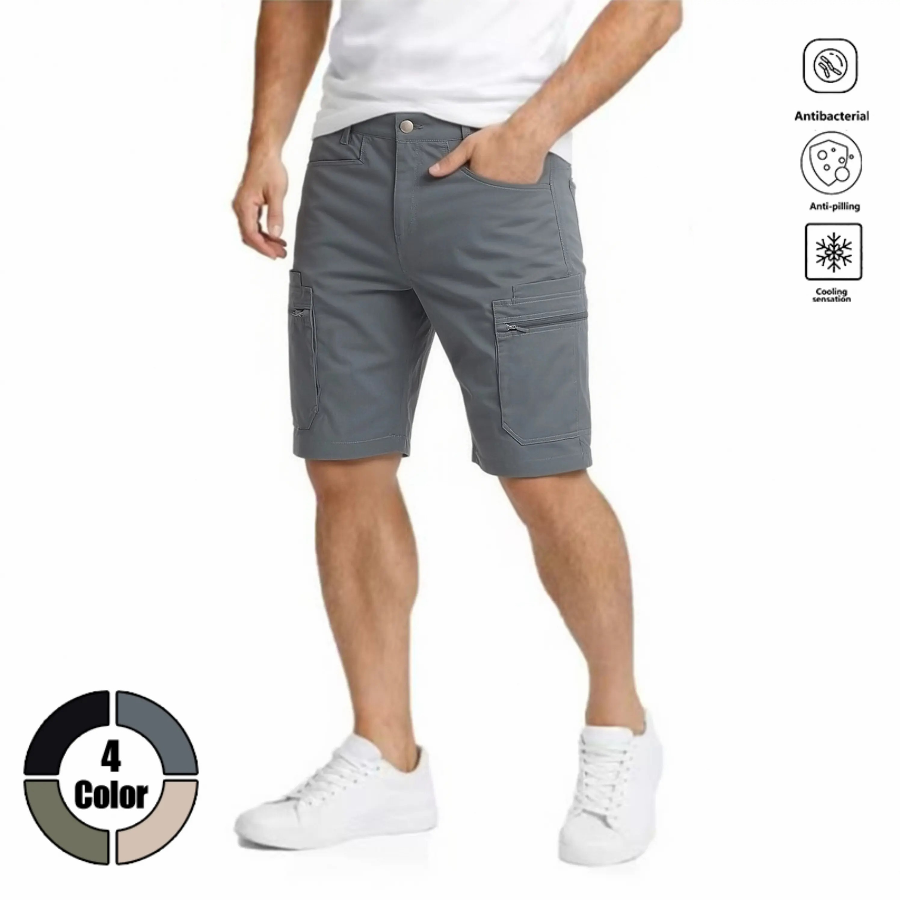 Men's Performance Cargo Shorts – Multi-Pocket Outdoor Utility Shorts