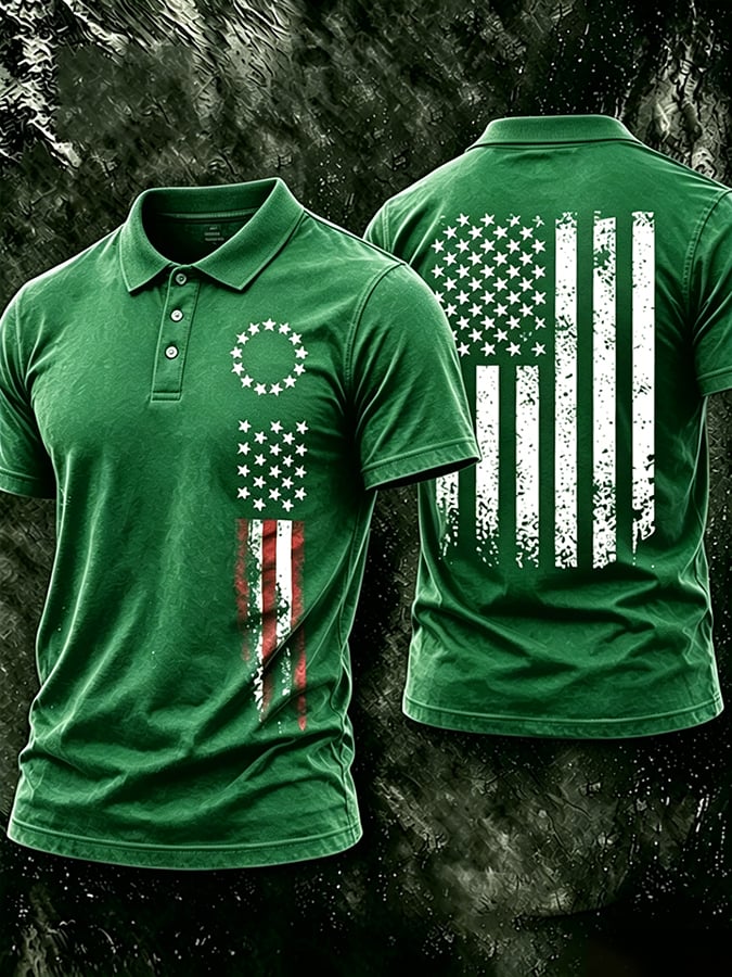 Men's USA 1776-2026 Freedom Printed Polo Shirt