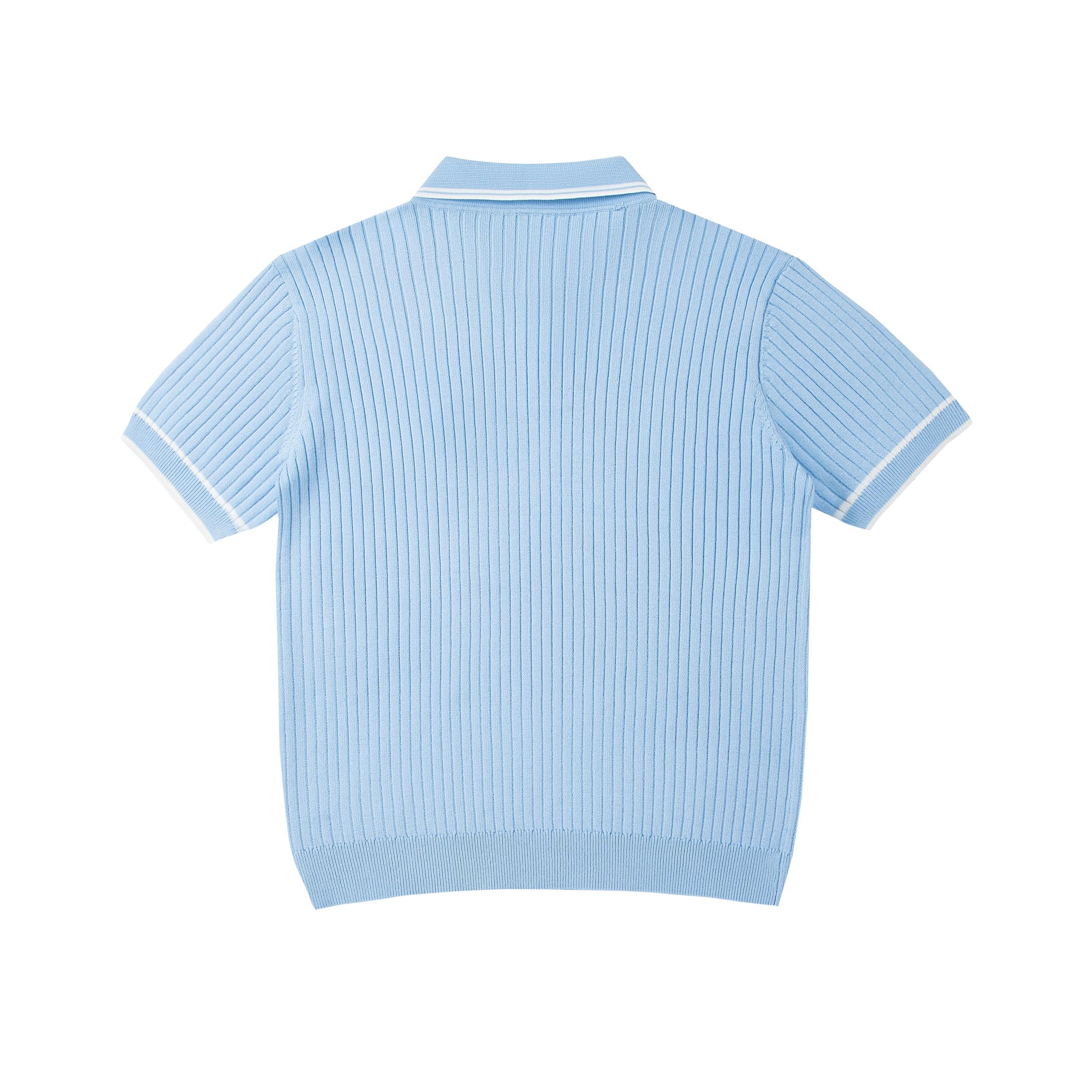 Men's Vintage Rib-Knit Polo Shirt