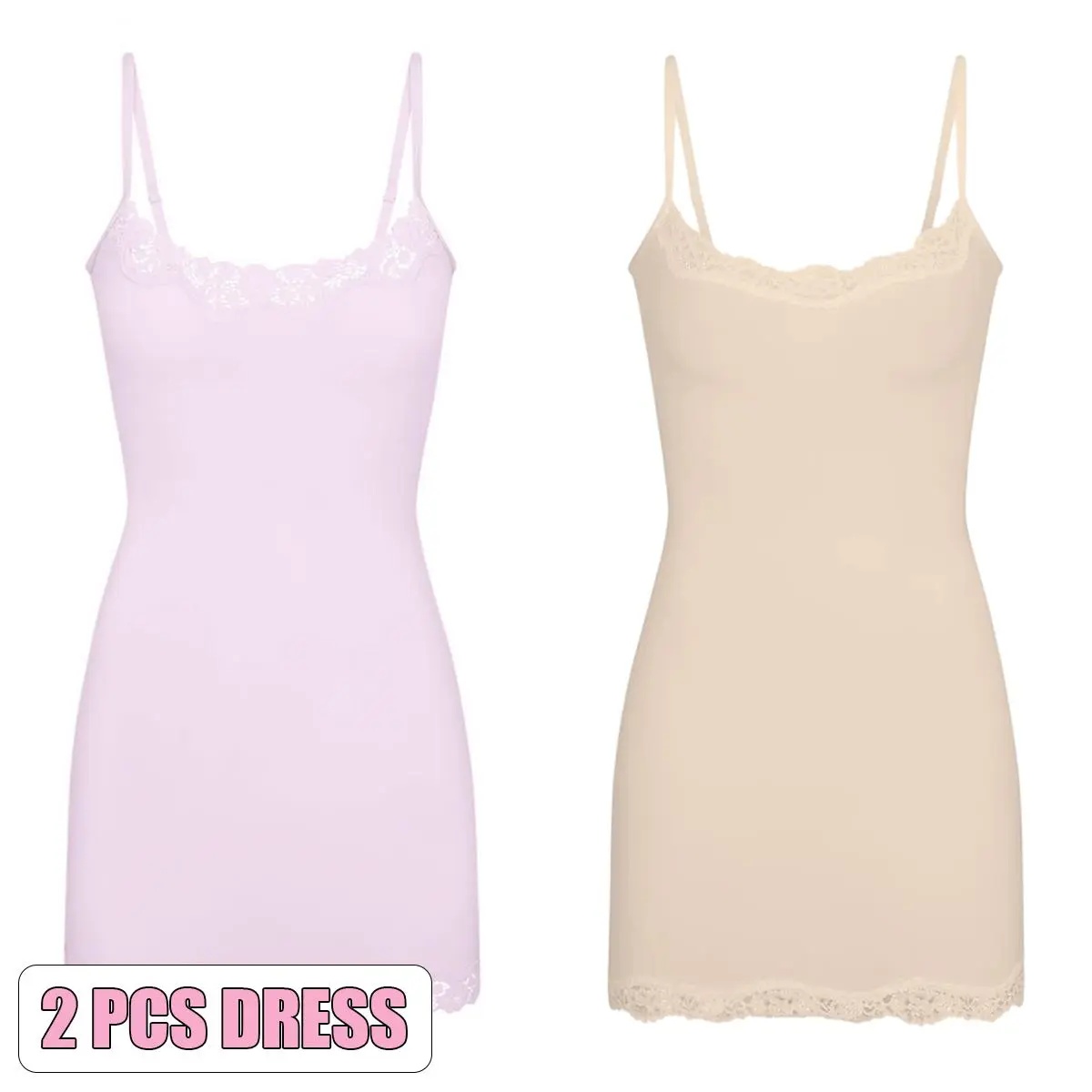 KatchMe Lace Series Women's Simple Style Spaghetti Strap Lace Trim Breathable Bodysuit