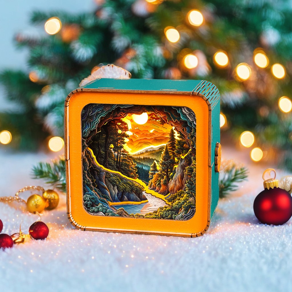 Sunset Wilderness Path Kit - 3D Wooden Puzzle Night Light
