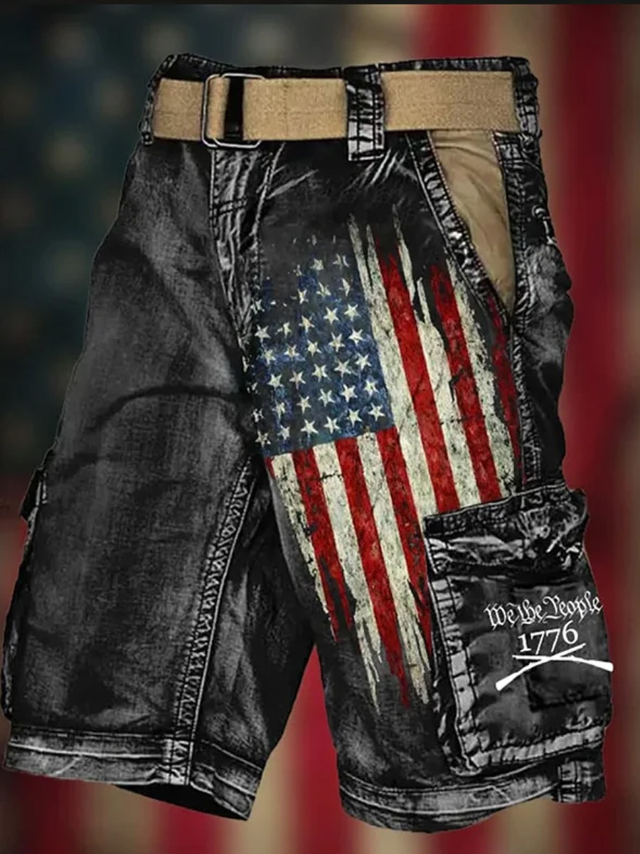 Men's 250th Anniversary Casual Cargo Shorts