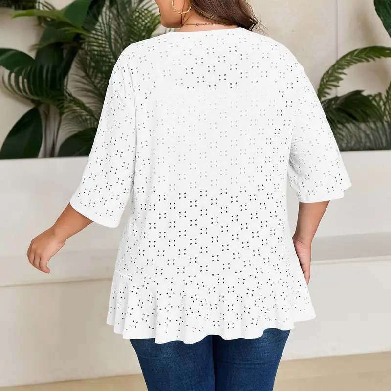 Women's Breezy Mesh Ruffle Kimono Cardigan