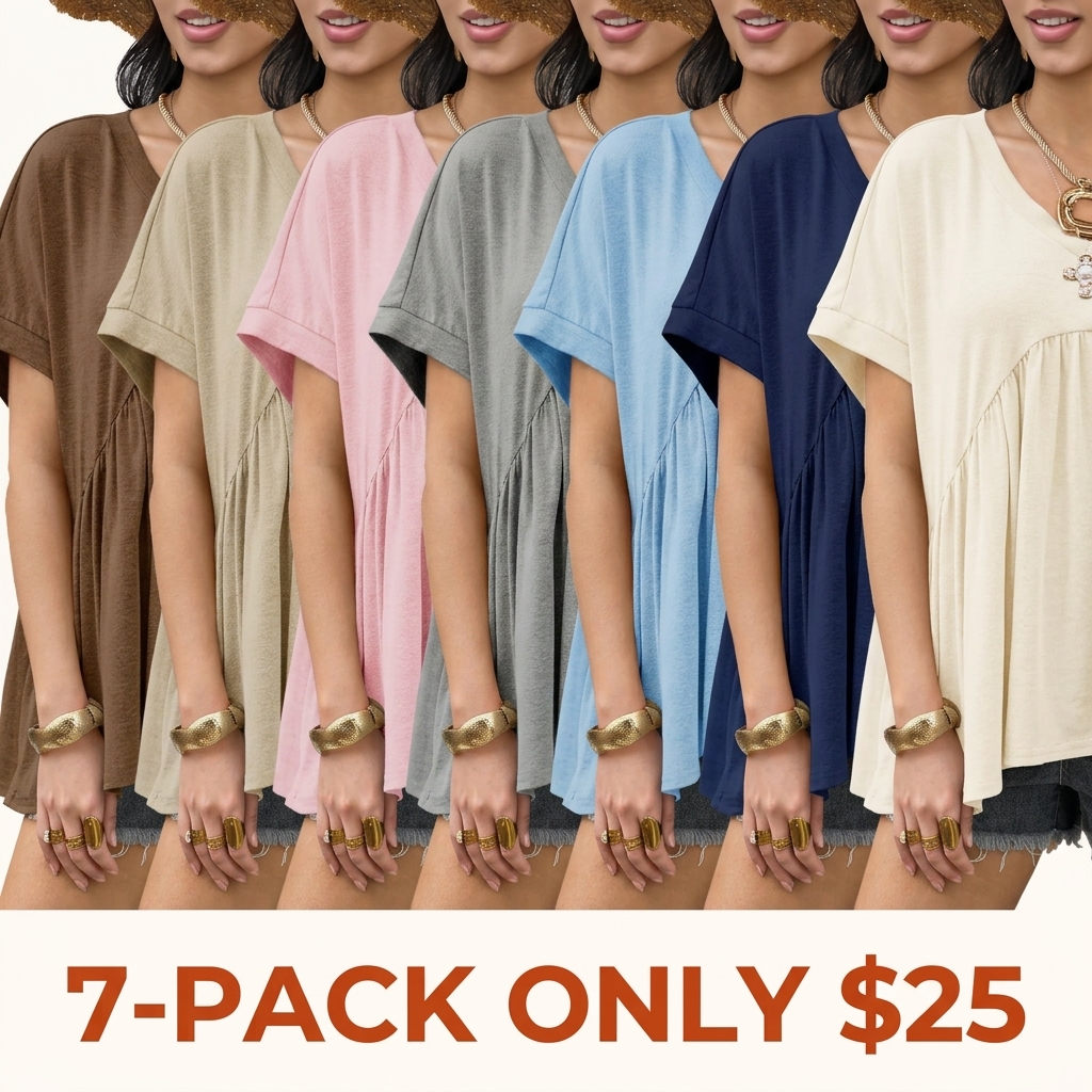 Women's Summer Ruffle-Hem Top