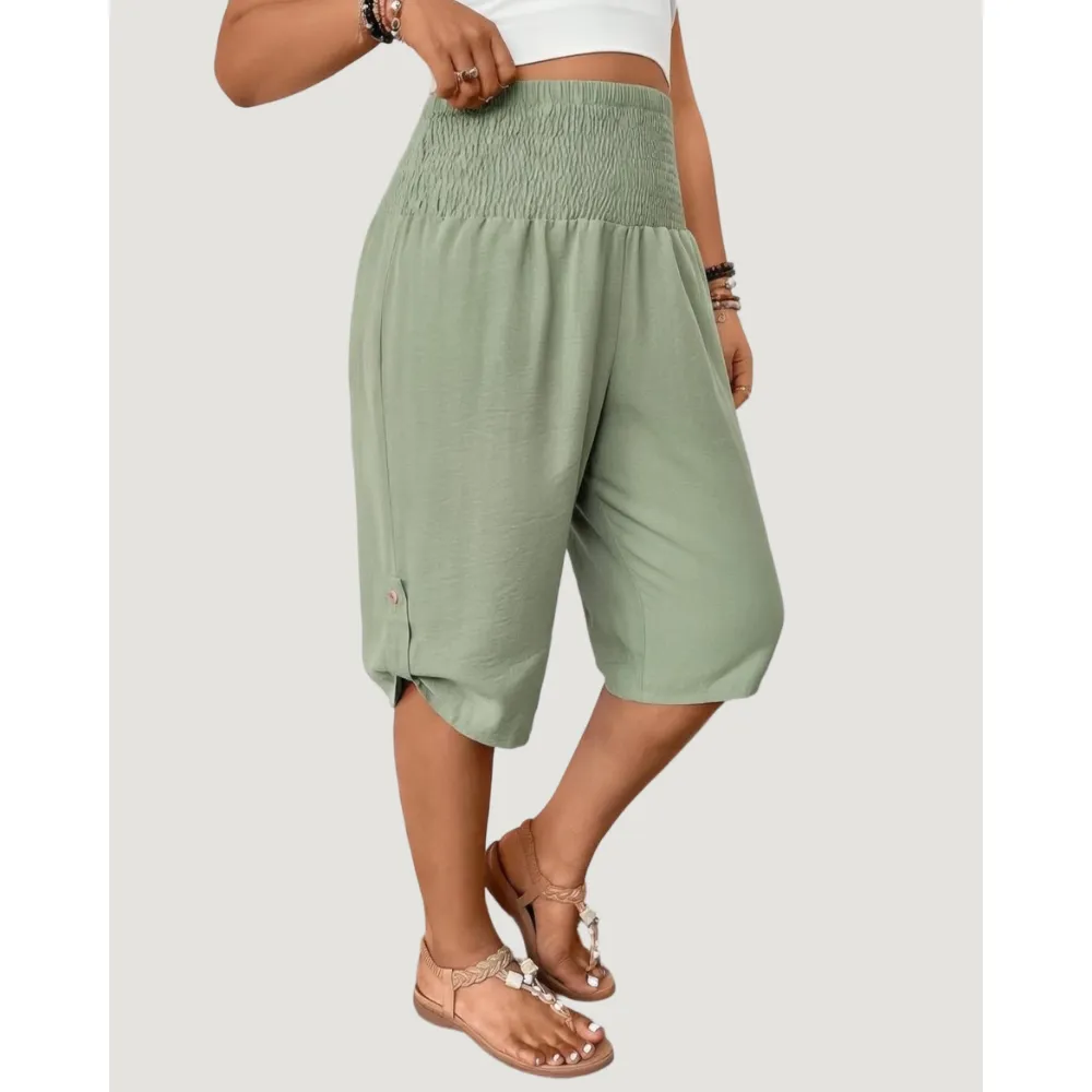 Factory Direct Women's Elastic Waist Comfort Capri Pants, 8-Pack Only $24