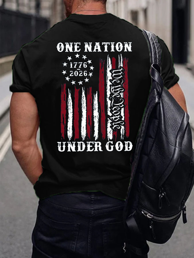 Men'S One Nation Under God  T-Shirt