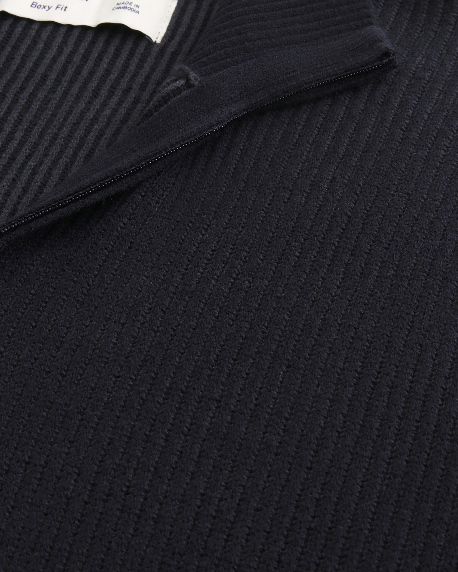 Boxy Quarter-Zip Sweater