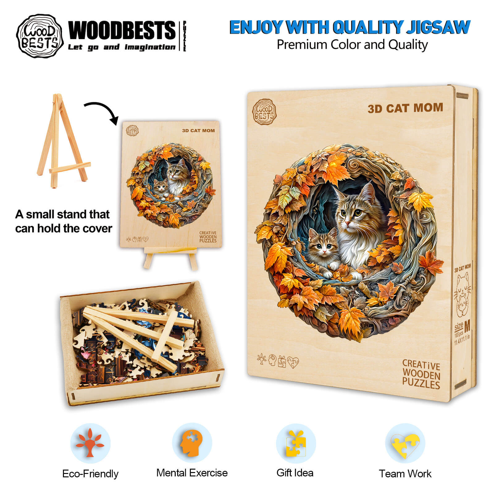 3D  cat mom Jigsaw Puzzle