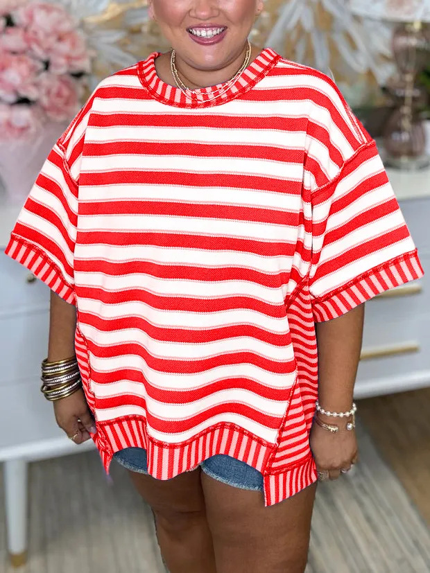 Women's Loose Casual Striped T-Shirt