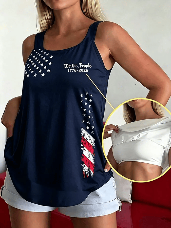 Women's Independence Day We The People 1776-2026 Print T-Shirt