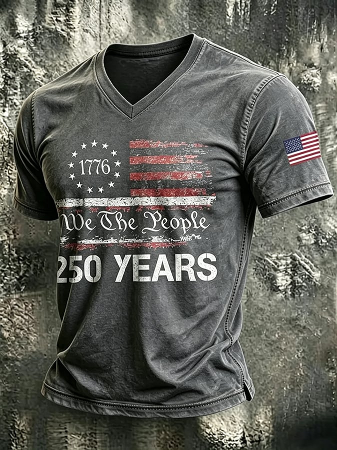 Men's American 250 Printed Casual T-Shirt
