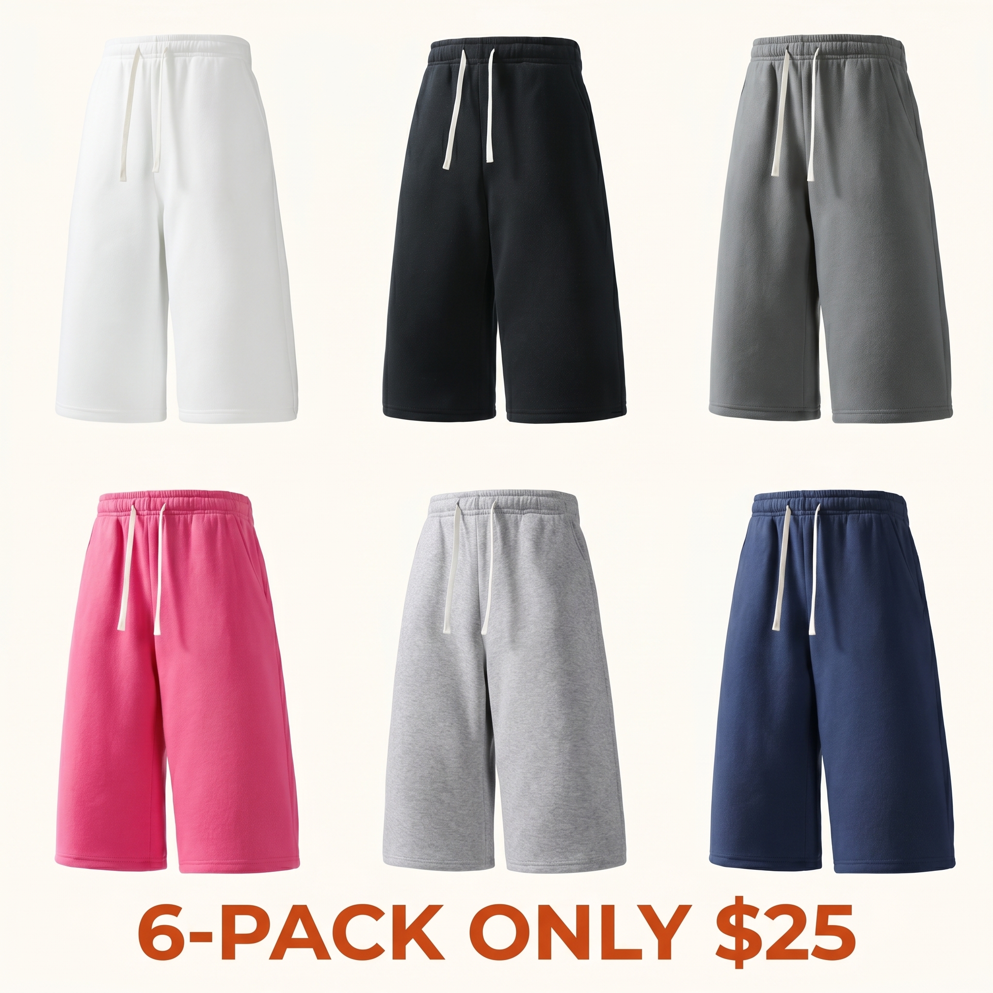 Men's 7-Inch Casual Athletic Shorts (Free Socks Included) — Multiple Colors Available