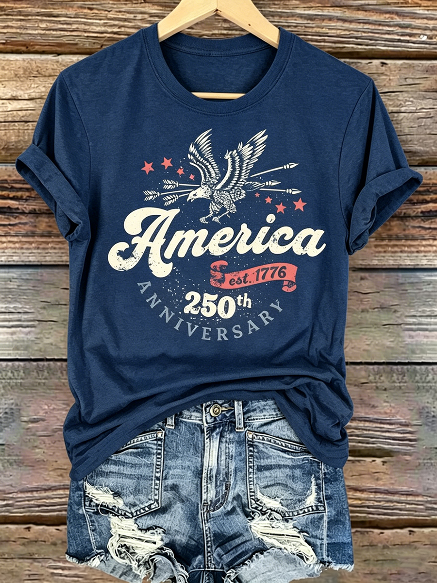 250Th Anniversary Printed Round Neck Top In The United States