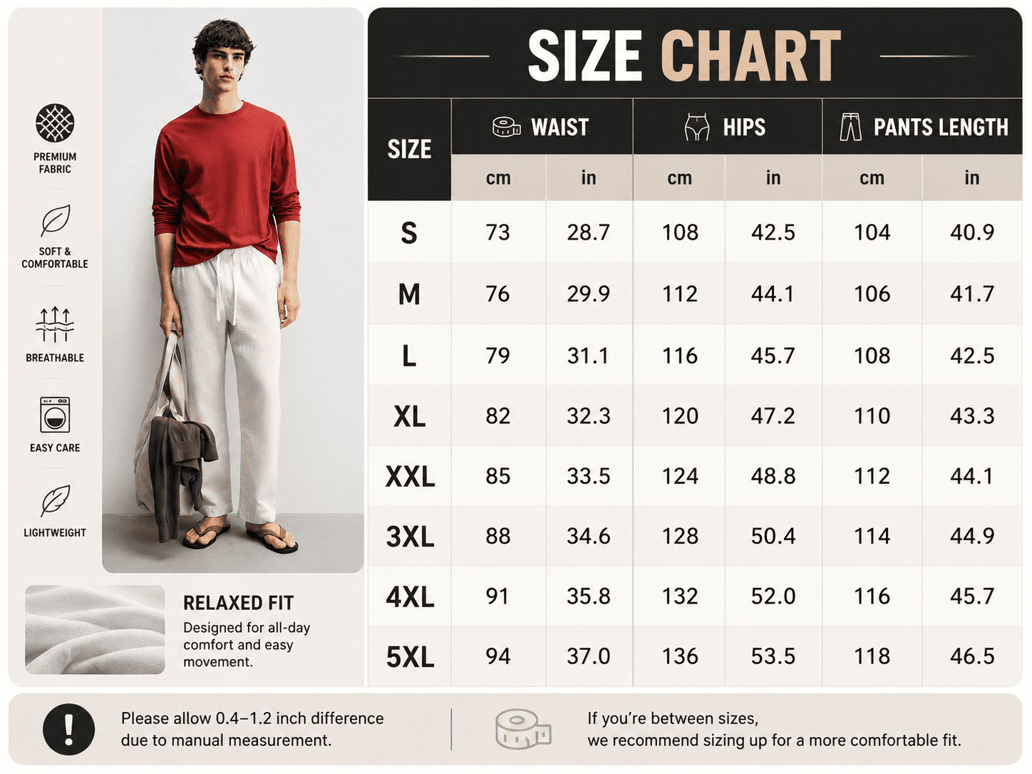 Men's Relaxed Fit Textured Pants