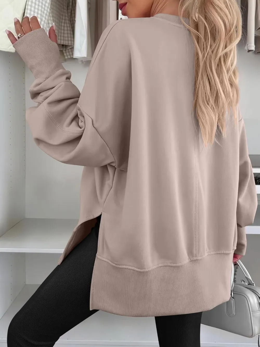Women Oversized Sweatshirts Thumbhole Long Sleeve Hoodies Shirts