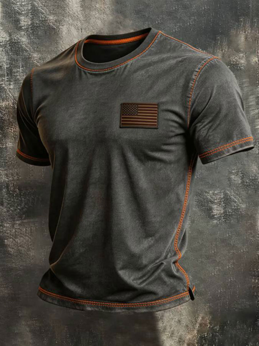 En'S American Anniversary Short-Sleeve Crew Neck T-Shirt