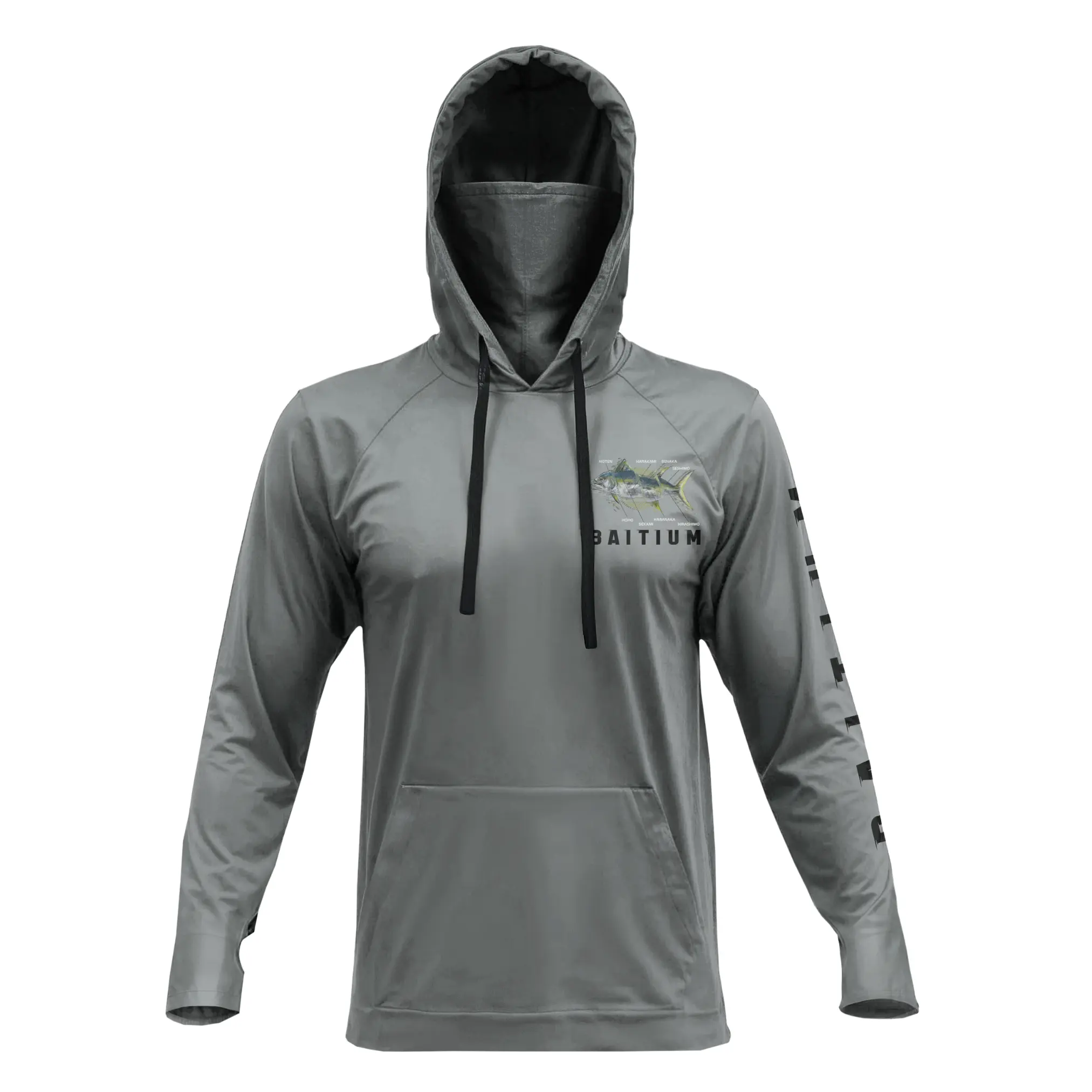 Fishing & Construction Shirt — UPF 50 Sun Protection Long-Sleeve Hoodie (With Built-in Neck Gaiter)