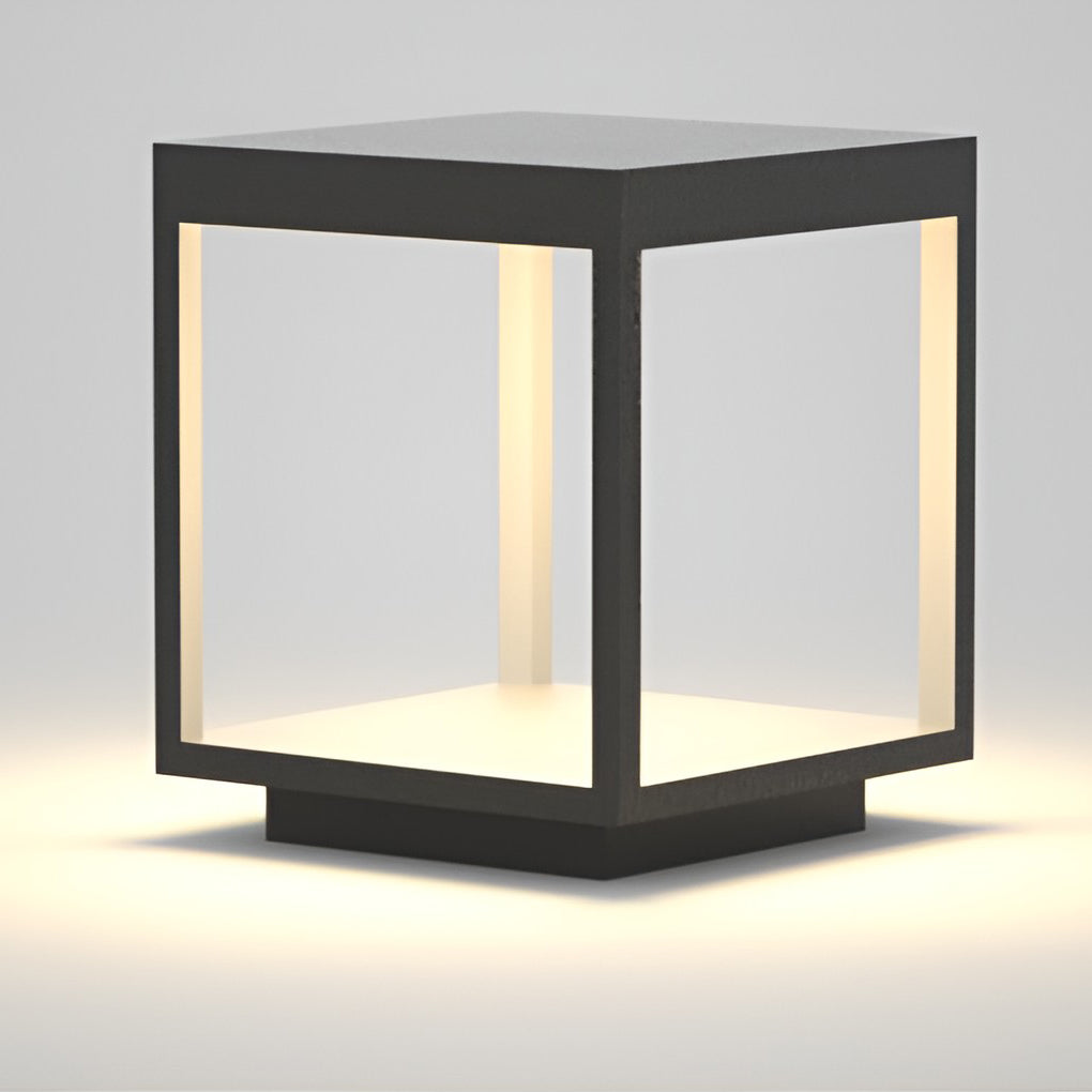 Square Frame Waterproof LED Modern Solar Post Caps Lights Fence Post Lights
