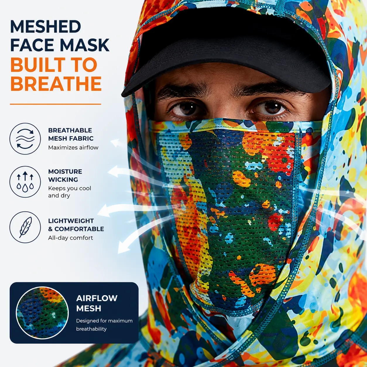 Men’s UPF 100 Sun Protection Hoodie with UV Detection