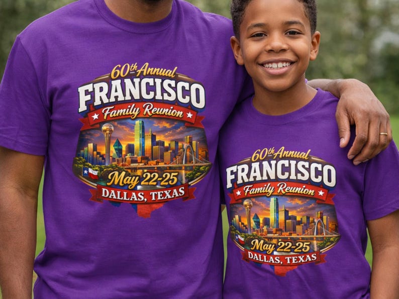 Personalized Family Reunion Shirts, Matching Family Tees with Cityscape Design, Custom Family Shirts for Reunion, Choose your city