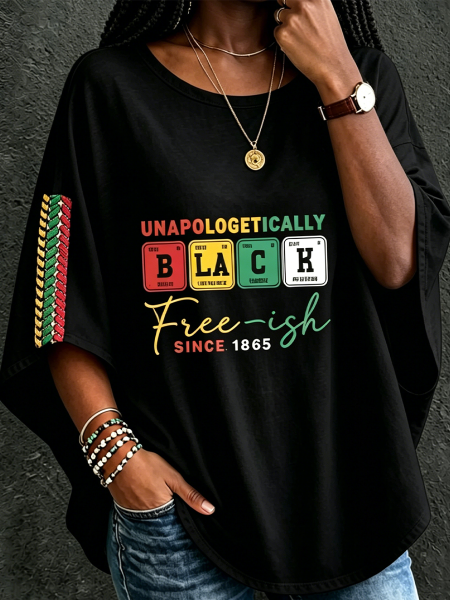 Women'S Juneteenth Print  T-Shirt