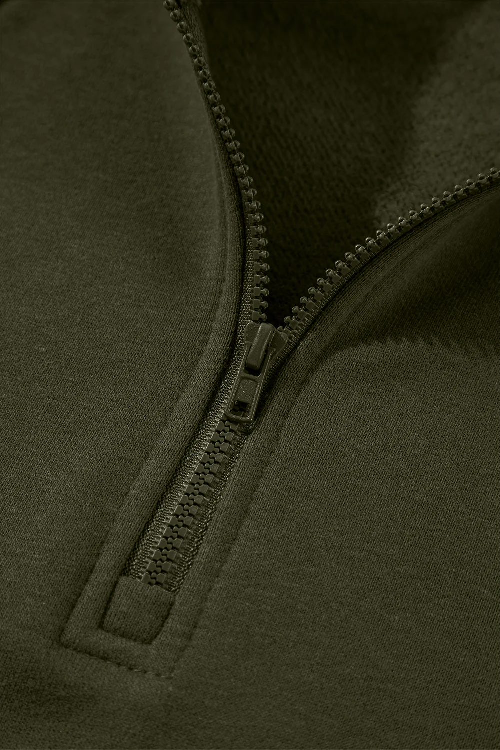 Jungle Zipped Neck Pullover Drop Shoulder Sweatshirt
