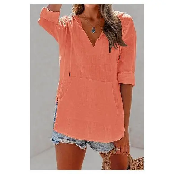Women's hooded beach cover-up sweatshirt