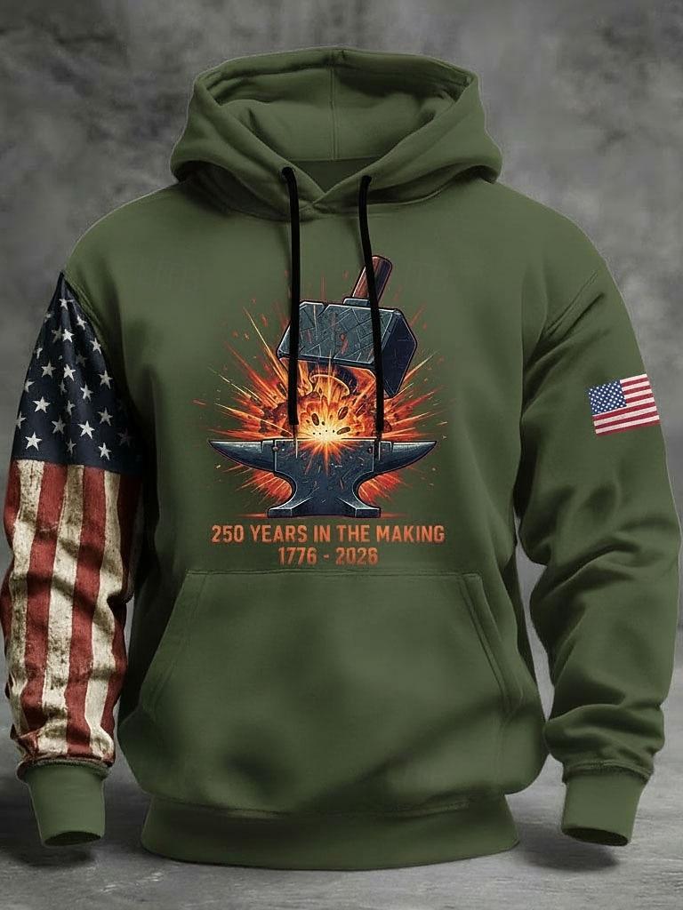 250Th Anniversary Forged Spirit Printed Sleeve Hoodie