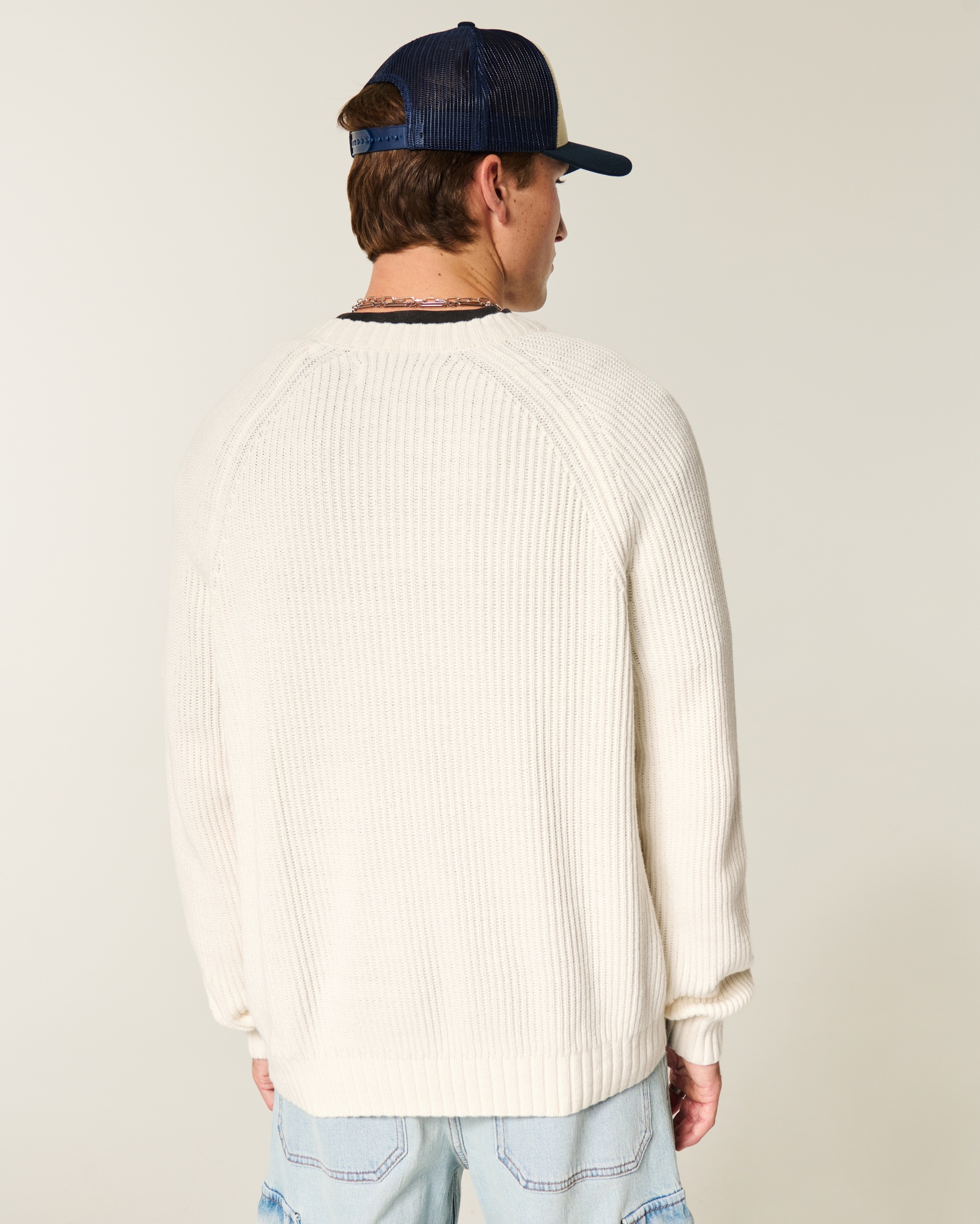 Boxy Washed Crew Sweater