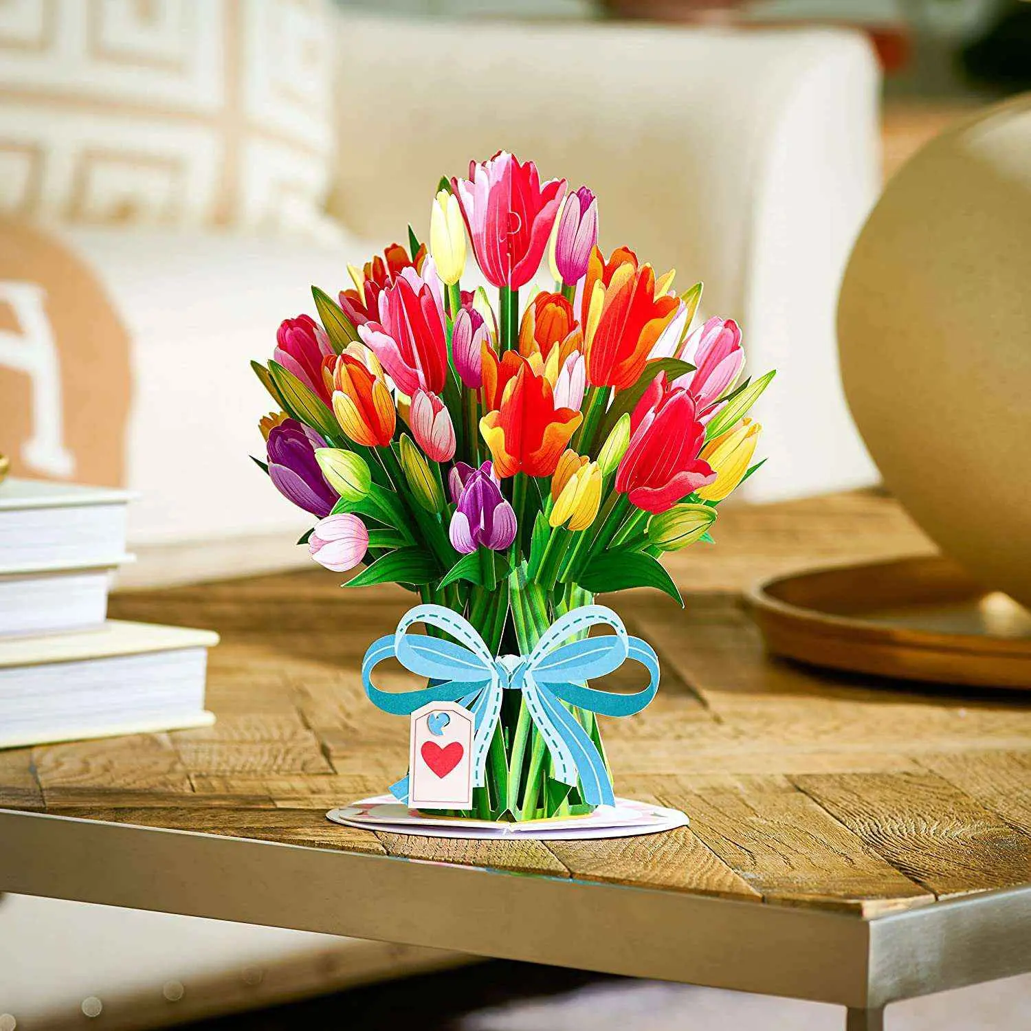 Paper Love HugePop Tulip Flower Pop Up Card for Mother's Day Birthdays & Valentine's Day
