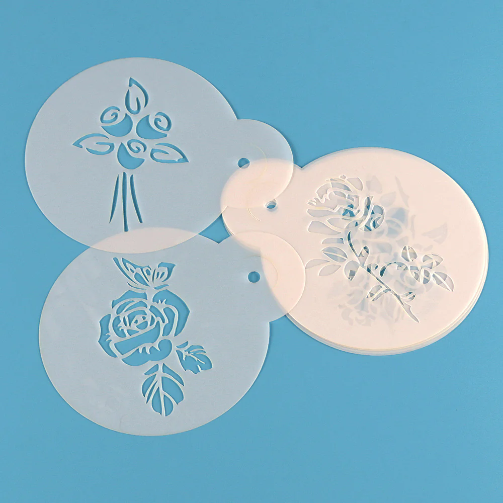 6PC Coffee Shop Latte Art Rosettes