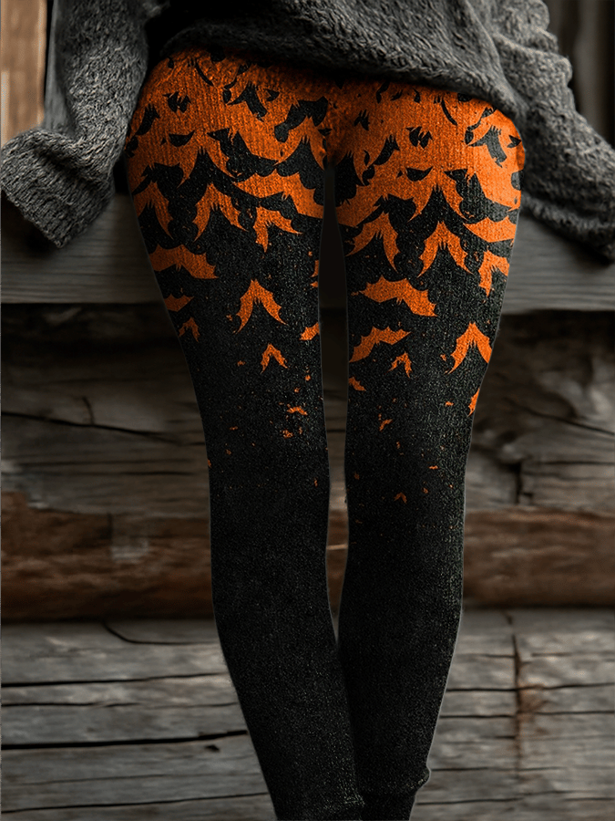 Women's Retro Halloween Print Leggings