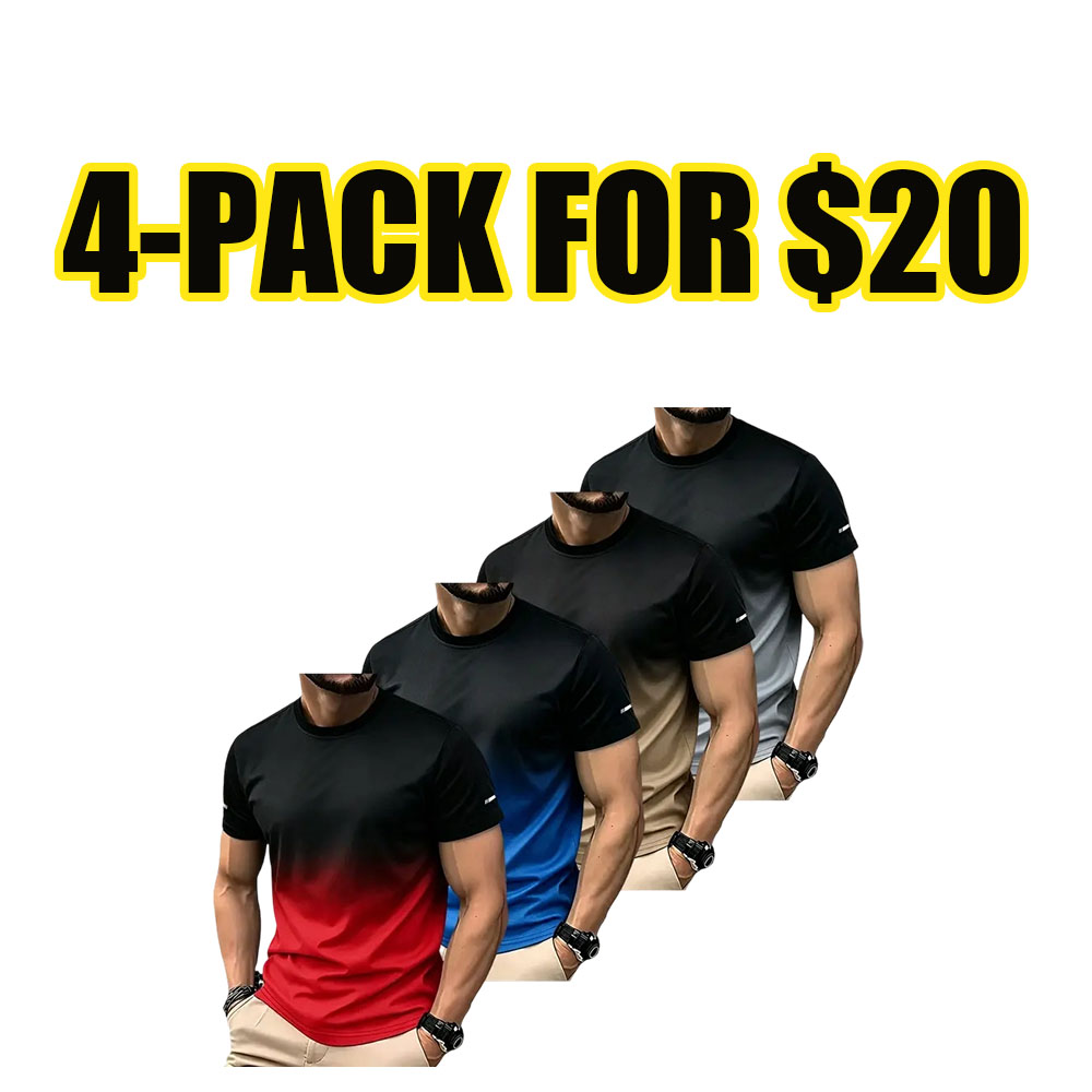 Men's 4-Pack Performance Gradient Tees