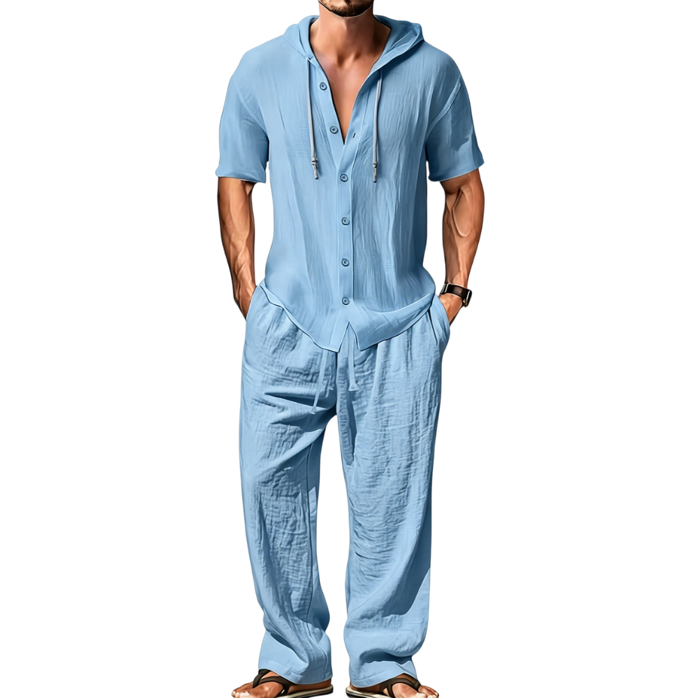 Men’s lightweight two-piece set with a hood