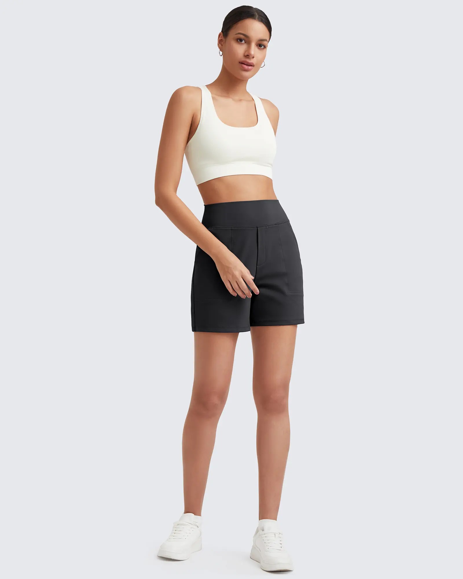 Women's High Waist Wide Leg Yoga Shorts – 4