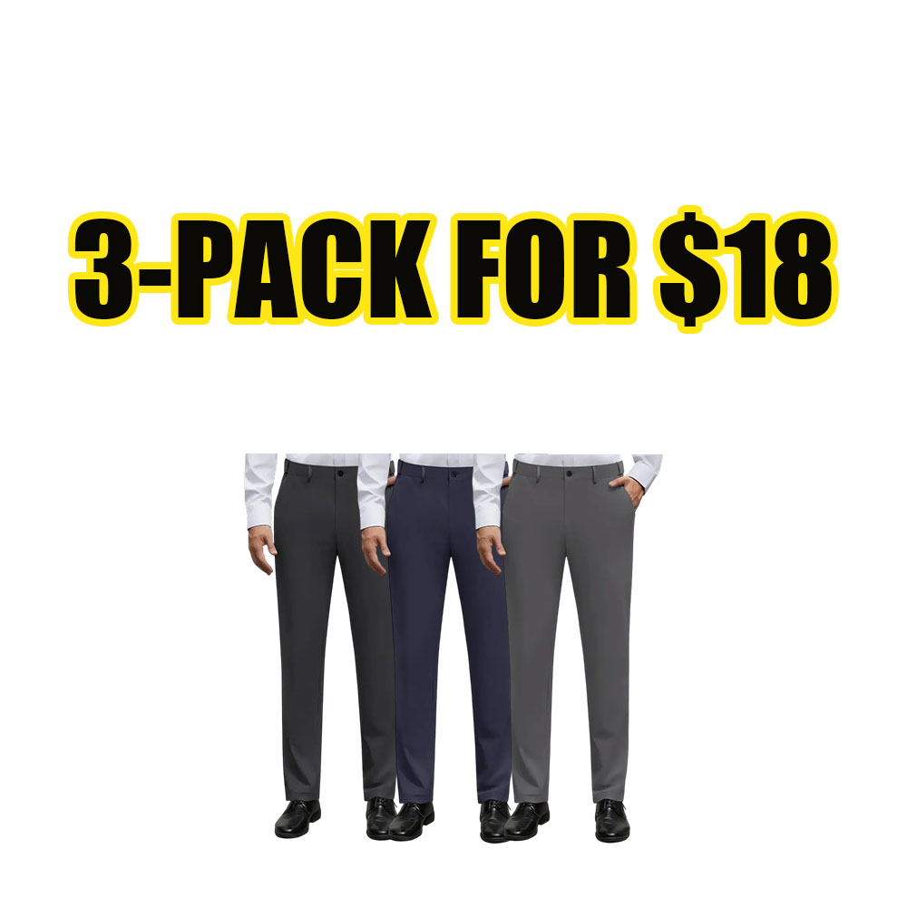Men's Stretch No-Iron Dress Pants