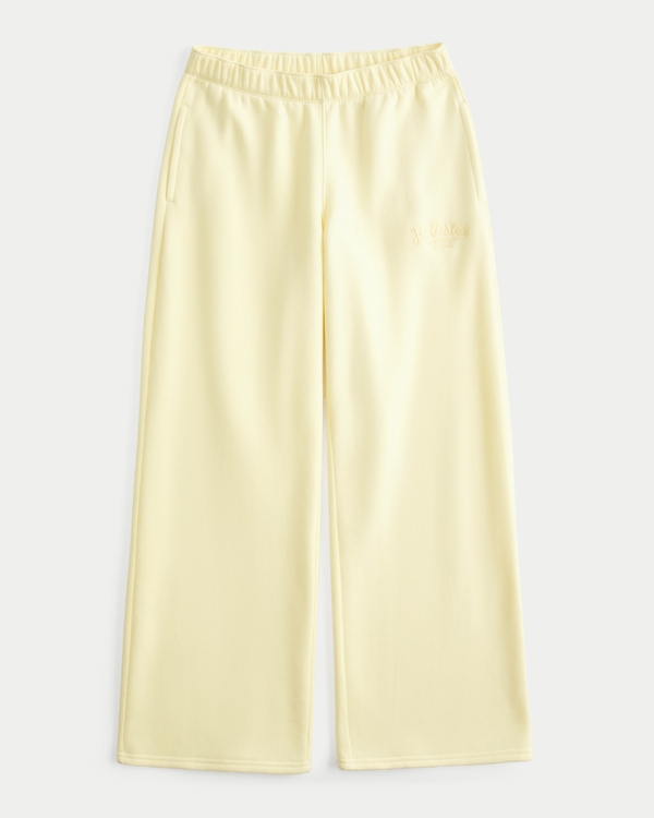 Hollister Feel Good Wide-Leg Logo Graphic Sweatpants