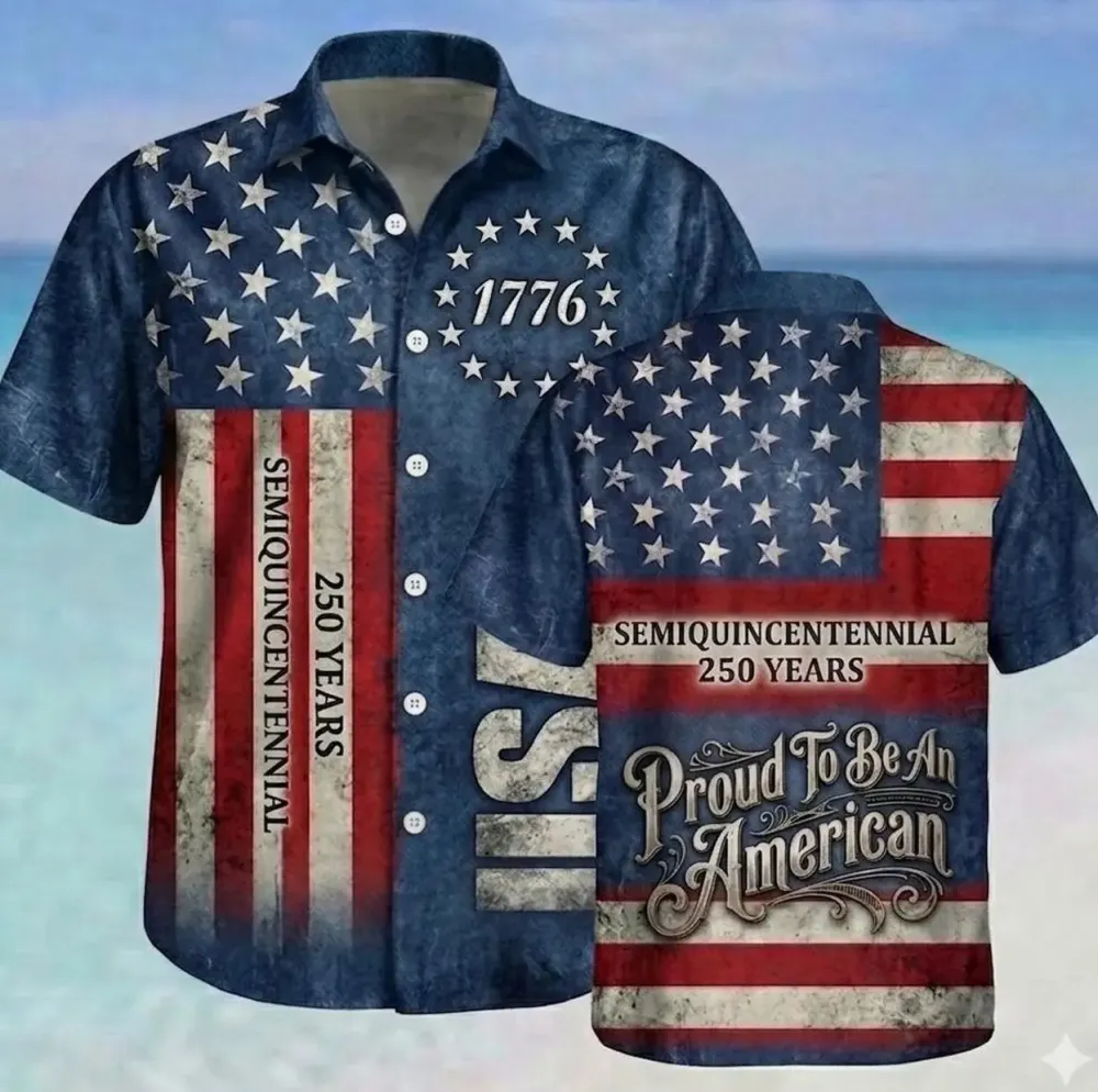 Retro Hawaii 250 Years of Freedom 1776 - 2026 Eagle Patriotic Shirt