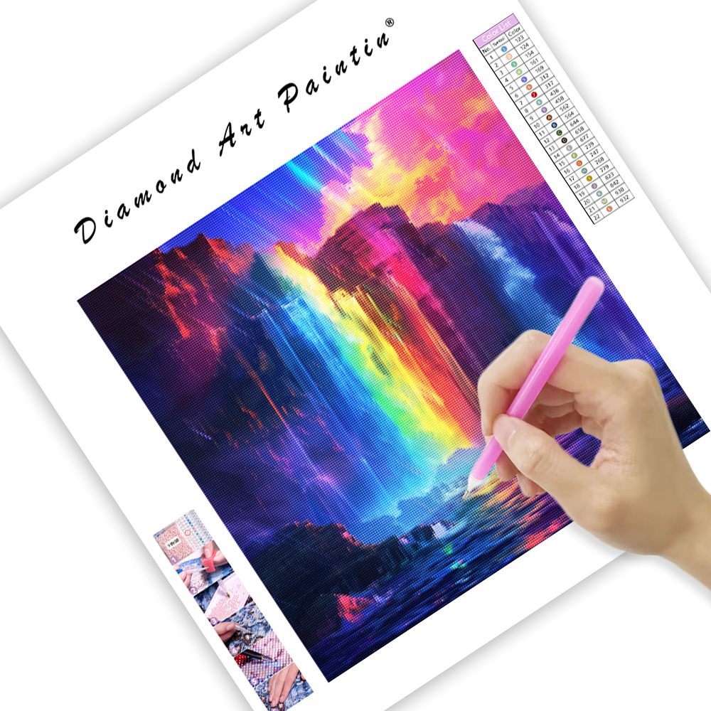 Rainbow Falls - Diamond Painting
