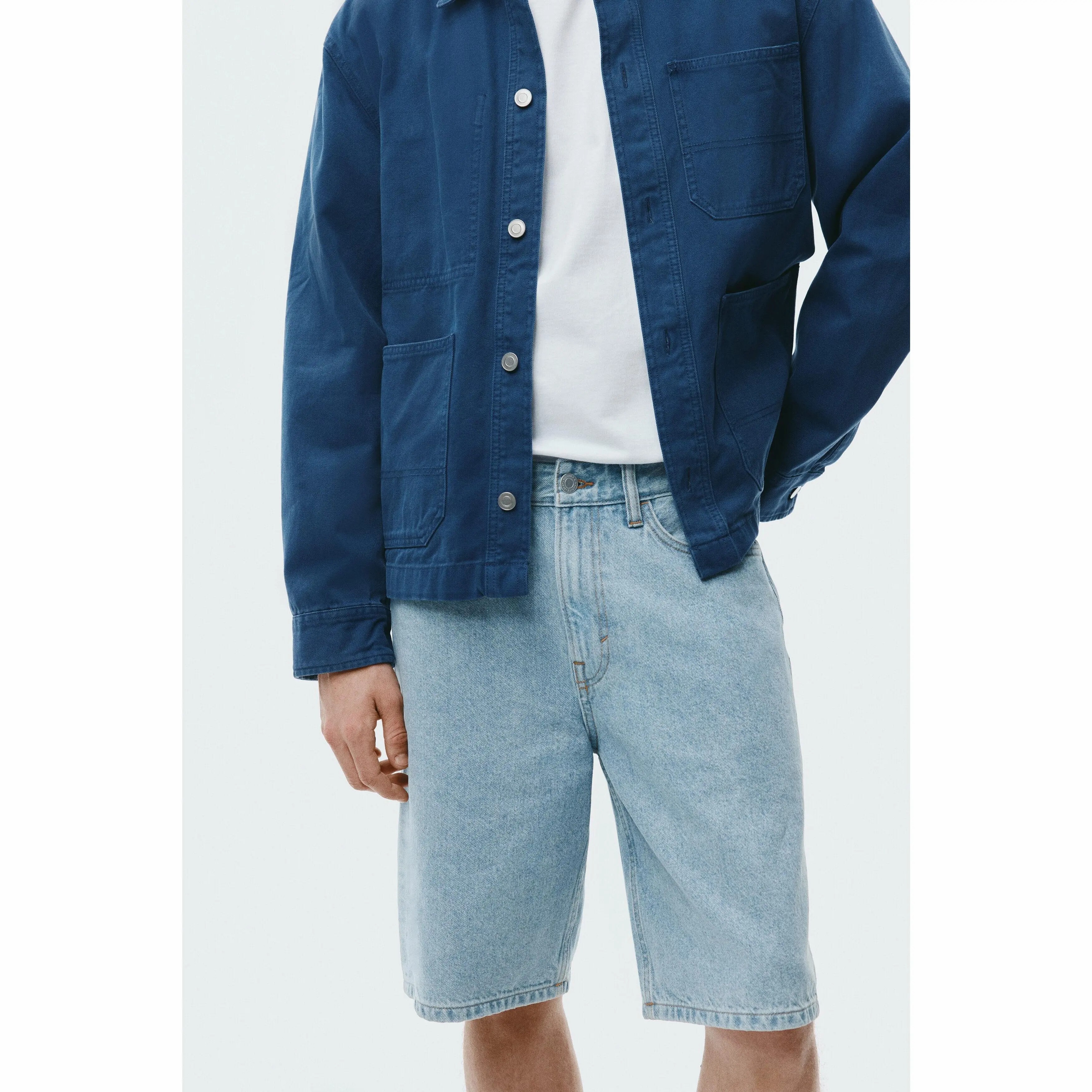 Men's Relaxed Fit Denim Shorts – 5-Pocket Cotton Jean Shorts with Tapered Leg
