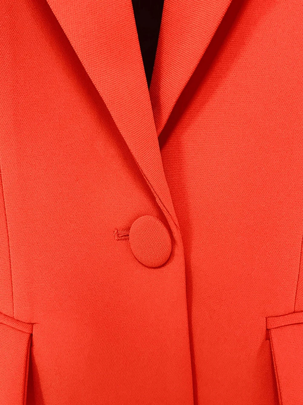 SoloveDress Red 2 Piece Peak Lapel Single Breasted Slim Fit Women's Suit