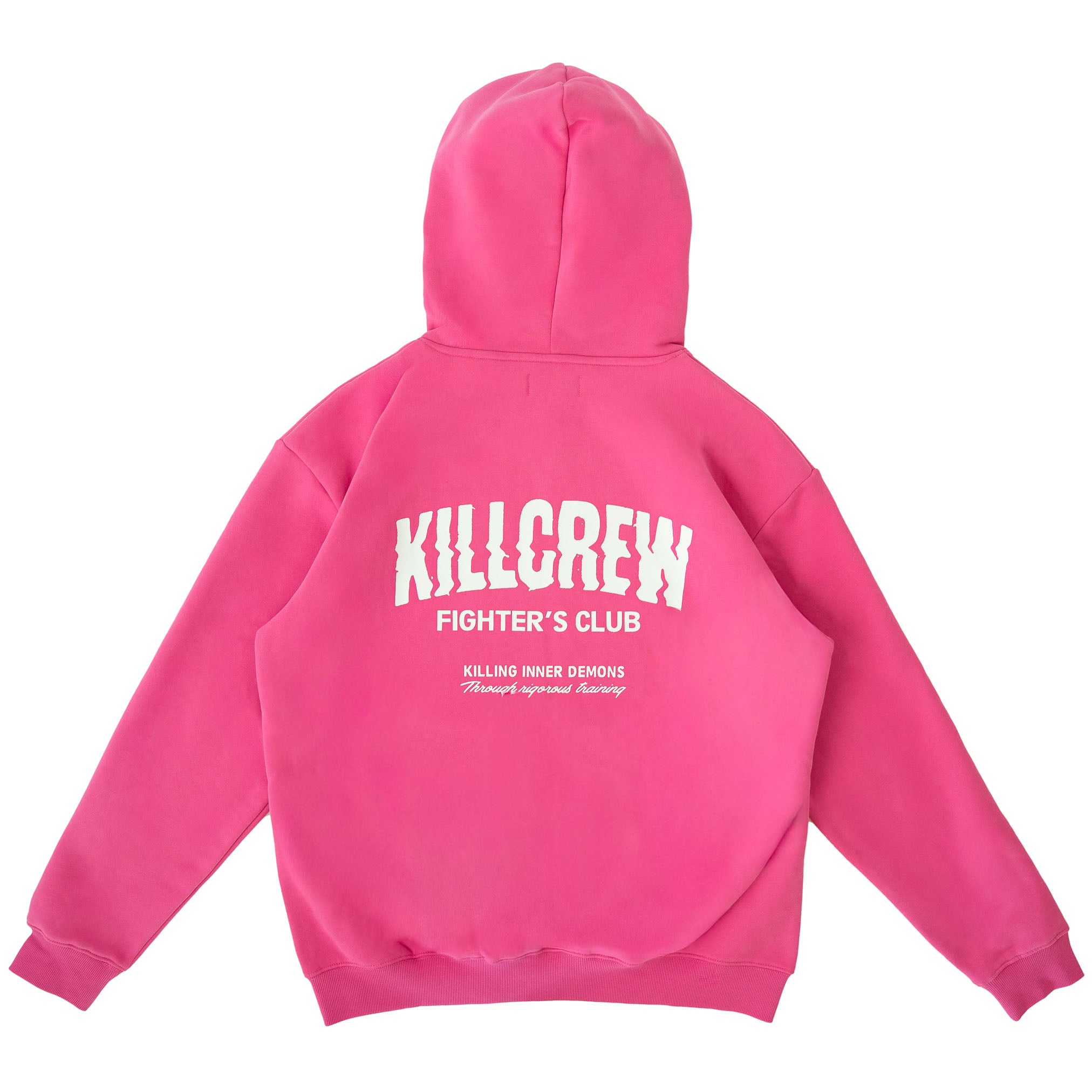 OVERSIZED LUX RIGOROUS TRAINING HOODIE - PINK / WHITE