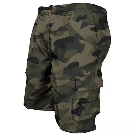 Men’s Zipper Pockets Hiking Athletic Running Shorts