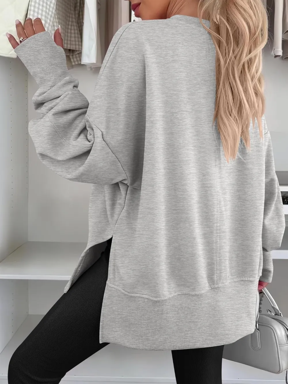 Women Oversized Sweatshirts Thumbhole Long Sleeve Hoodies Shirts