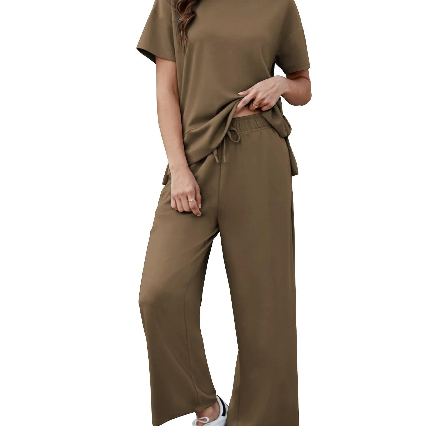 Summerwins Women’s 2-Piece Loose-Fitting Wide-Leg Pants Set