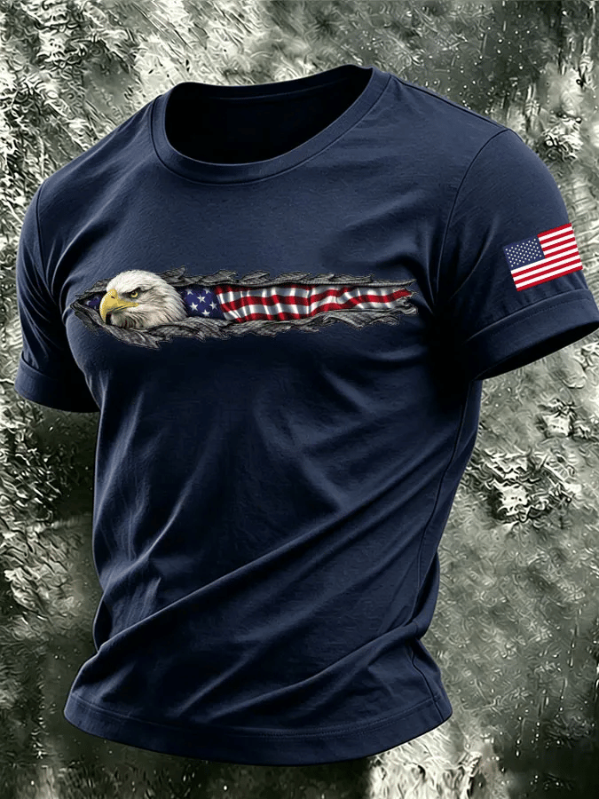 Men's Vintage 250th Anniversary Print Casual T-shirt